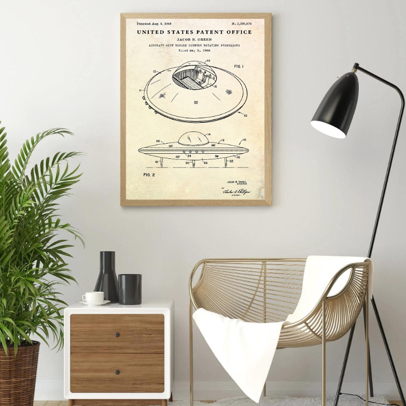 Platillo volador Vintage, cart - Star Map Poster reseña y precio